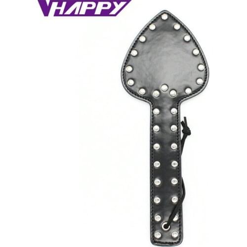 New Heart-shaped Leather Spanking Paddle Flirt Clap Male Female Sex Toys For Women Men Adult Couple Slave Game VP-PE005029A