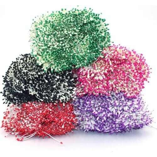 Pas cher 288 pièces de 60mm multi-couleur sélection astuce étamine pistil fleur étamine gâteau décoration double tête étamine