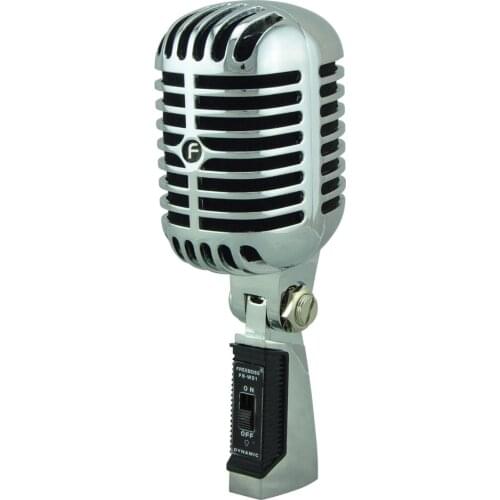 FREEBOSS FB-W01 Wired Dynamic Retro Microphone Vintage Style Professional Karaoke KTV Studio Mic Jazz Stage Vocal Mic