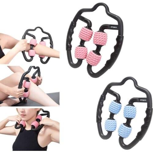 Slimming Roller Massager Yoga Pilates Exercise Four-wheel Fitness Equipment Spine Stretcher Machine Body Building Training