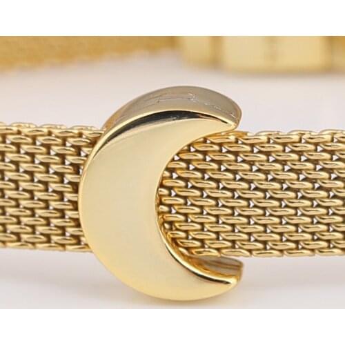 Authentic S925 Silver Shine Reflexions Moon Clip Stopper Charms fit Lady Bracelet Bangle For Women DIY Jewelry Making