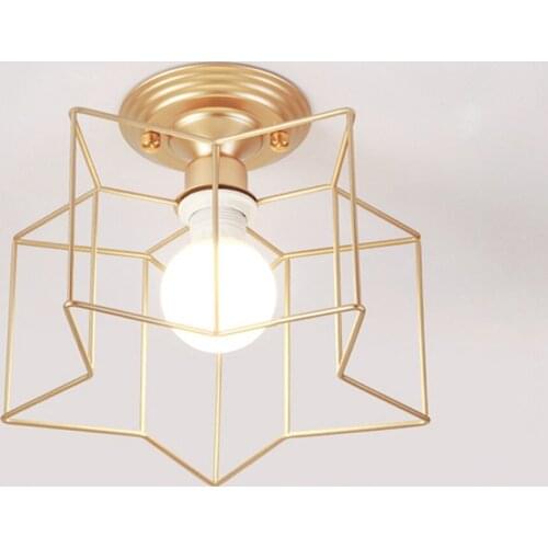 Nordic Ceiling Lights E27 Star Decorative Single-Head Ceiling Lamp for Corridor Living Room Bedroom Bathroom Shop Cafe Bars