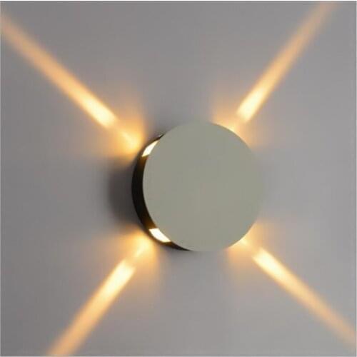 Modern 4W Round Square LED Indoor Wall lamp Warm white Wall Sconces Light Scoces lamp hall porch bar decoration lamp AC85-265V