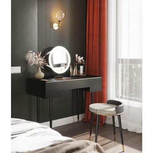 Light luxury dressing table bedroom small family rock board make-up table Nordic modern simple makeup network red ins style