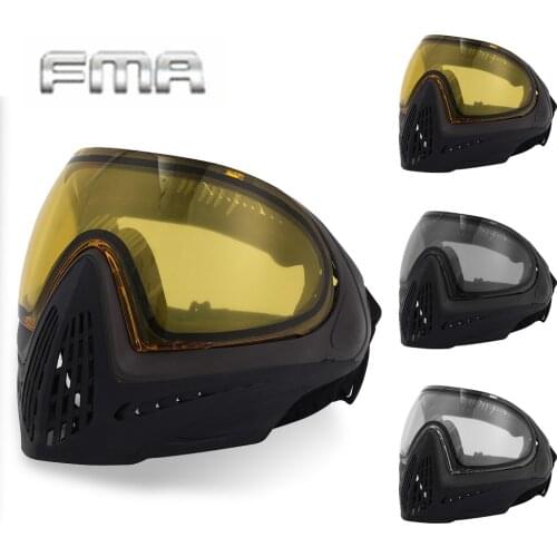 FMA F1 Tactical Airsoft Masks MilitaZry Shooting Paintball Protective Mask Double-layer Dust Anti-Fog PC Lens Mask