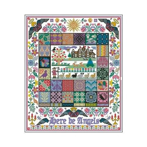 TD Mosaic Angel Ranch Counted Cross Stitch Kit Handmade Needlework For Embroidery 14ct Cross Stitch