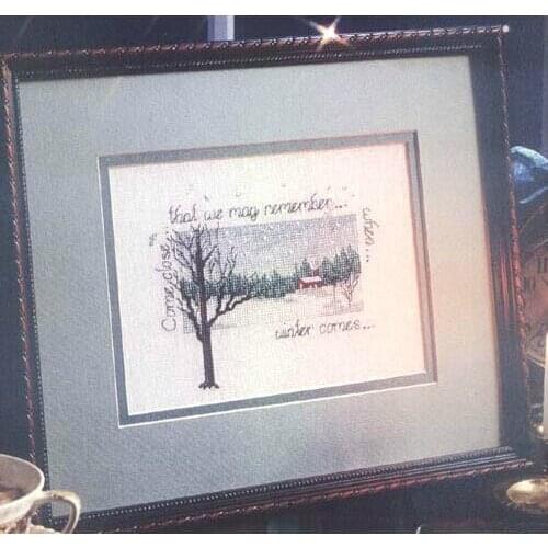 Top Grade 2014 Home Decoration 14 count Cross stitch Kits For Emboridery Set Cross-stitch Tree and House Winter Comes Scenic