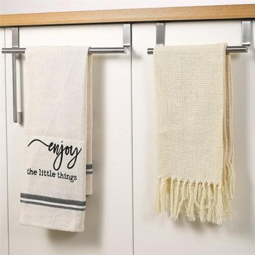 Towel Racks Over Kitchen Cabinet Door Towel Rack Bar Hanging Holder Bathroom Shelf Rack Home Organizer Long Wall Hook