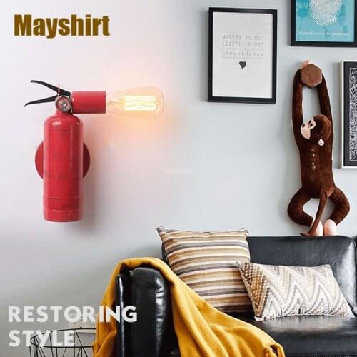 Vintage Fire Extinguisher Wall Lamp Industrial Home Bedroom Living Room Stair Wall Light Art Deco Bar Dining Room Light Fixtures