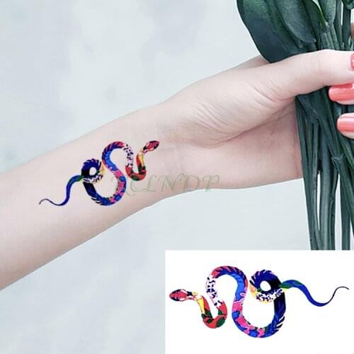 Waterproof Temporary Tattoo Stickers Snake fake Tatto Flash Tatoo Tatouage Body Art Hand Back Foot Arm for Girl Women Men