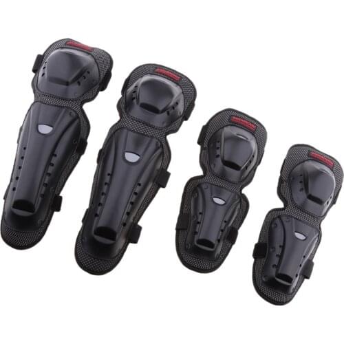 1 Set Motorcycle Dirt Bike Cycling Elbow and Knee Pads Protector Guard Black