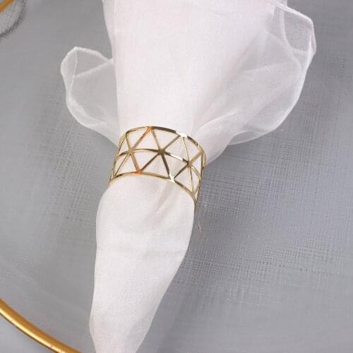 10pcs/lot Model House New Simple Hollow X Napkin Ring Napkin Buckle Tissue Ring