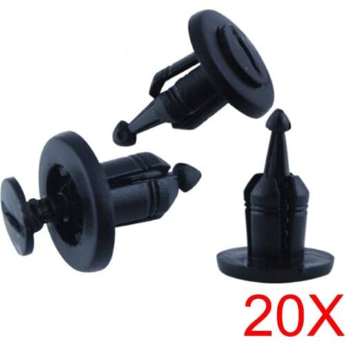 20pcs New Plastic Black Car Bumper Fastener Trim Clip Rivets For Renault Clio Laguna Megane Espace 7703072360 Bumper B158