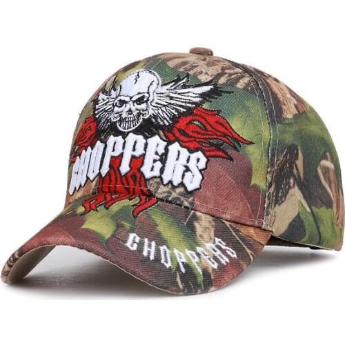 2020 New Embroidered Skull Cap Men Camouflage Hunting Baseball Caps Tactical Style Cap Casual Cool Dad Hat Fishing Bone Casquett