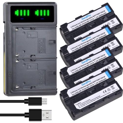 1PC 2600mAH NP-F550 NP-F570 NP F550 Camera Battery + LCD USB Charger for Sony NP-F330 NP-F530 NP-F570 NP-F730 NP-F750 CCD-RV100