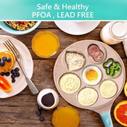 Nonstick Pancake Pan Mini Pancakes Maker Kids Induction Pancake Pan Pancake Molds Crepe Maker Griddle Grill Pan for Kid