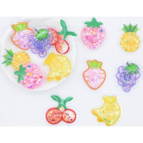 24Pcs Fruits Strawberry Carrot Pineapple Cherry Grape Banana Sequins Shake Appliques for DIY Headwear Clips Bow Accessories P27