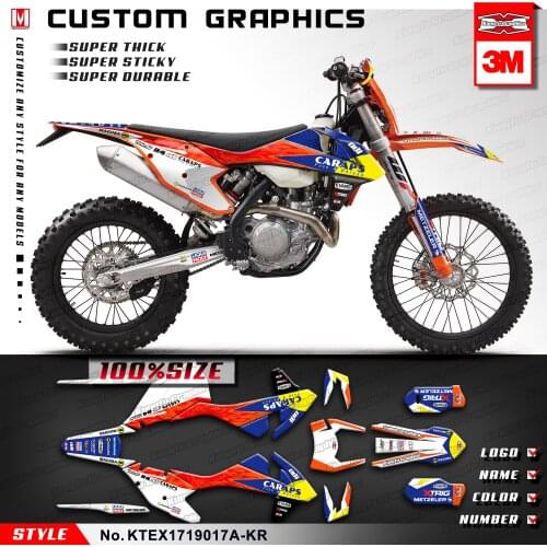 KUNGFU GRAPHICS Personalised Vinyl Stickers Enduro Decals for 125 150 250 300 350 450 500 EXC EXC-F XCW 2017 2018 2019