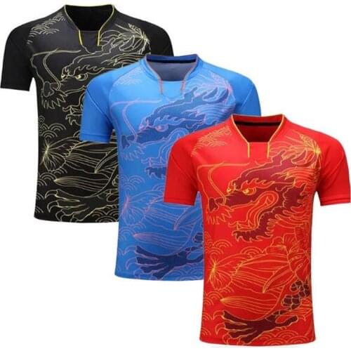 China dragon table tennis shirt Men,badminton jerseys ping pong sports T-shirt,polyester Dry-Cool Ma Long table tennis t-shirt