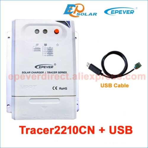 Controller+USB cable Free Shipping to AU/US,EPEVER Solar regulator Tracer2210CN 12V 260W solar panels system EPsolar brand