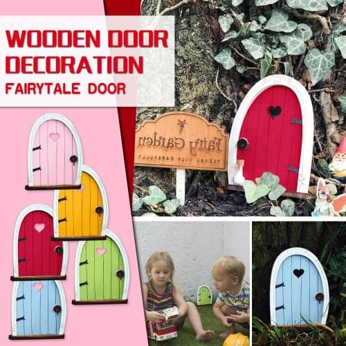 Creative Yard Art Garden Sculpture Decor Home Window Door For Trees Open Doors Gnome Garden Accessory Home Decoration Gifts 2021