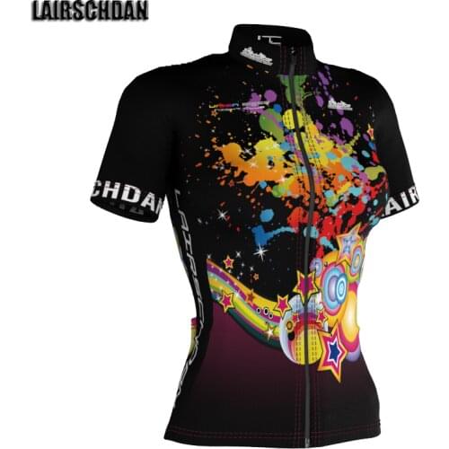 LairschDan Colorful Racing Bike Clothing Women Summer Cycling Jersey Short Sleeve Bicycle Shirts MTB Tops Maillot Ciclismo Mujer