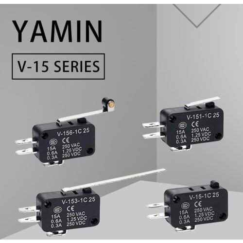 Micro switch Limit Travel switches Silver contact Momentary Self-reset V-15 V-151 V-152 V-153 V-154 V-155 V-156-1C25