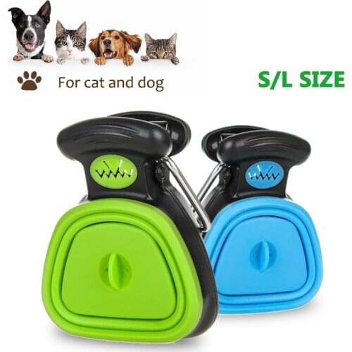 Pet Waste Picker Dog Poop Scooper with bags Foldable Travel Outdoor Portable Big Capacity Dog Poop Cleaner pet Dog Supplies