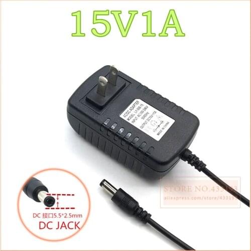 NEW 15V1A New AC 100V-240V Converter Adapter DC 15V 1A 1000mA Power Supply EU/US Plug DC 5.5mm x 2.1mm Free