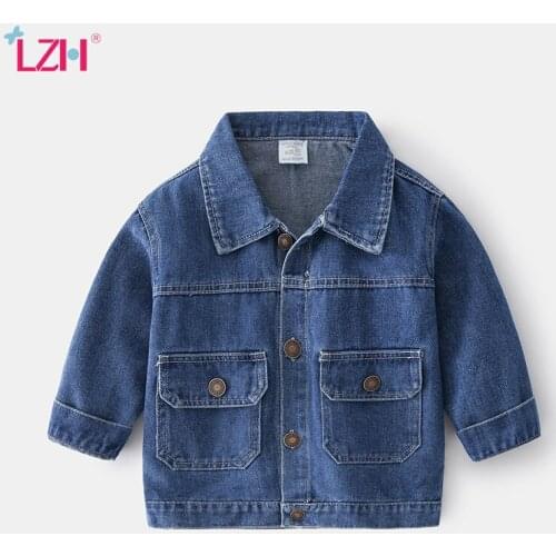 LZH 2021 New Fashion Childrens Denim Jacket Casual Baby Boys Autumn Clothing For Kids Coats Long Sleeve Baby Boy Coat 2-6 Years