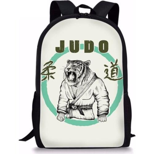 New Cool Martial Arts JUDO Pattern Men Backpack for Teenager Girls Boys School Supplies Casual Book Bag Kids Satchel Mochila