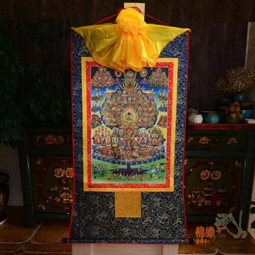 Wholesale Buddhist supplies--120CM large --Tibetan Buddhism art Karma Kagyu FANYIJING Buddha Thang-ga Thangka art