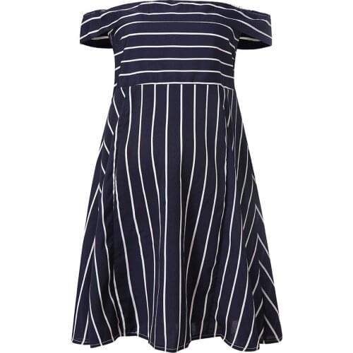 Shoulderless Clothe For Pregnant Women Summer Stripe Maternity Dress Short Sleeve Party Dress Pregnant Clothes Vestido Sexy z412