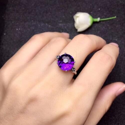 Simple and exquisite 925 Silver Amethyst Ring, special price to attract attention