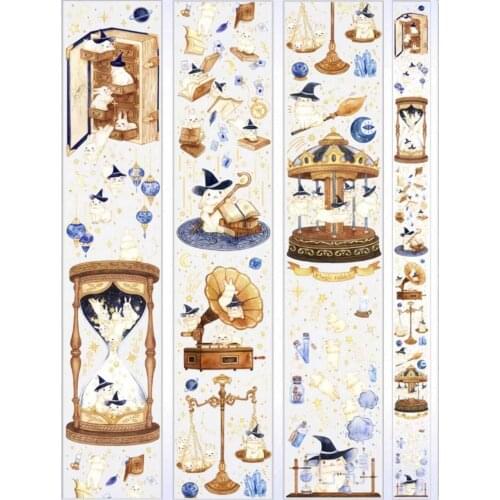 Lovely Magic Bunny Clear PET Tape for Card Making Bullet Journal DIY Scrapbooking Label Sticker