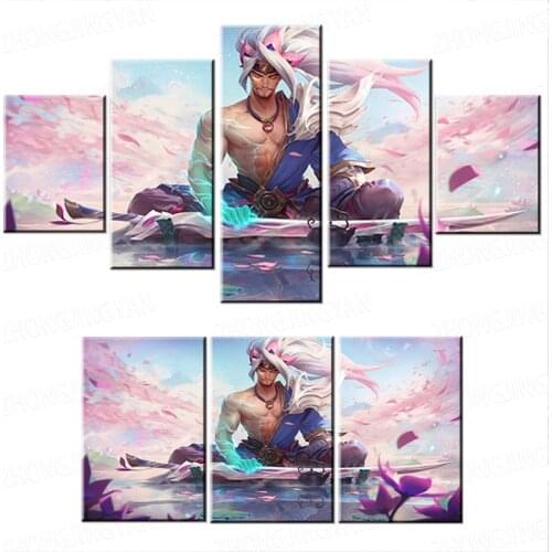 LOL Game Canvas Poster League of Legends The Unforgiven Yasuo Spirit Blossom Wall Picture for Living Room & Playroom Decor Wall