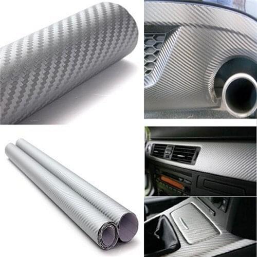 152X20CM Car Interior Sticker 4D Carbon Film Self-Adhesive Carbon Fiber Design UV Protected 5 Color Auto Decoration Sticker