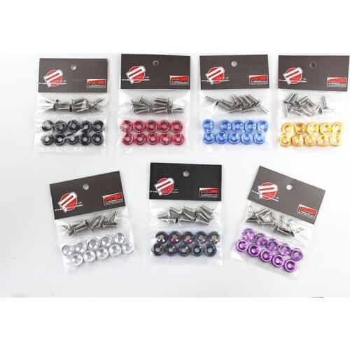 Fender Washer JDM Style fit Any 6mm Hole Bumpers Engine Dress Up License Plate Aluminum Washers With Bolts