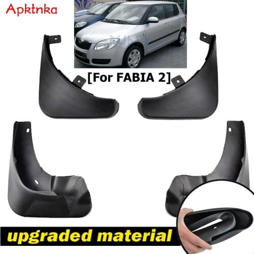 APKTNKA 4x Mud Flaps Front Rear Fender Splash Guards for Skoda Fabia Mk2 5J 2007-2014 Mudguards Styling 2008 2009 2010 - 2013