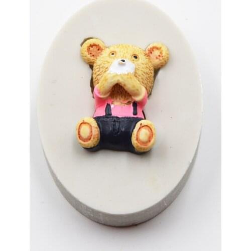 Lovely Little Bear Shape Silicone Fondant Cake Border Decoration Mold Cake Mold DIY Baking Tools