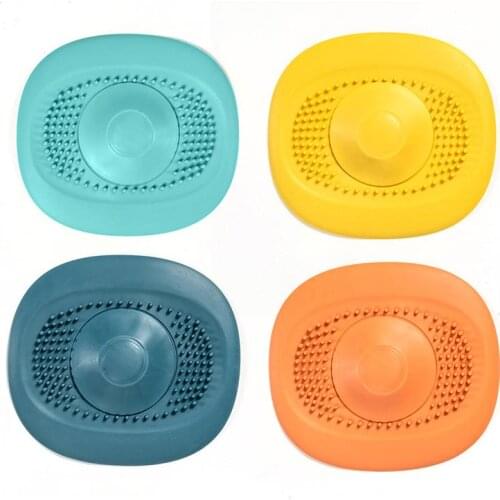 Kitchen Sink Filter Silicone Shower Drain Hair Catcher Stopper Bathroom Floor Drain Cover Universal Anti-clogging Sink Strainer