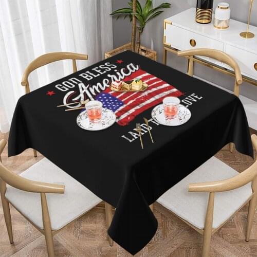 American Flag Tablecloth Desk Polyester Table Cover Elegant Cheap Protector Custom Table Cloth