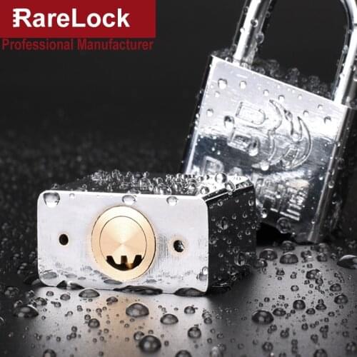 Long Handle Brass Padlock with Keys for Gate Door Cabinet Women Bag Shop Door Hardware DIY Rarelock i
