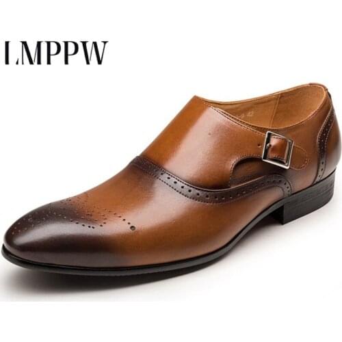 Leather Oxford Shoes For Men Dress Shoes Business Bullock Shoes Fashion Hand-carved Casual Mens Shoes Big Size 38-48 2.5a