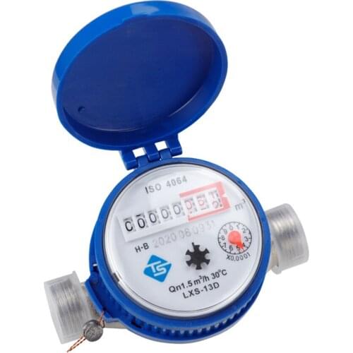 Smart Water Meter E-Type Precision Digital Display Pointer Counter Water Meter Flow Measuring Instruments with Copper Fittings