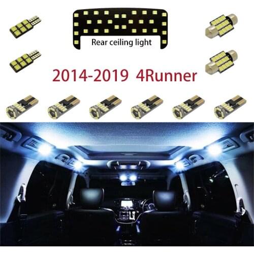 Canbus Interior LED For Toyota 4Runner 4WD 2014-2019 Vehicle Indoor Bulb Dome Map Reading Trunk Roof Light Car Lamp Kit