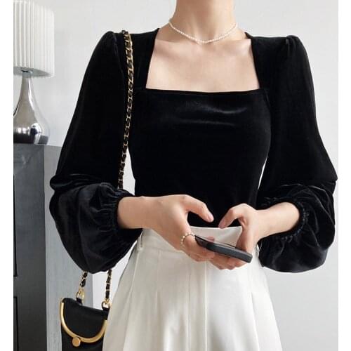 Черные блузки YCHGD China At AliExpress