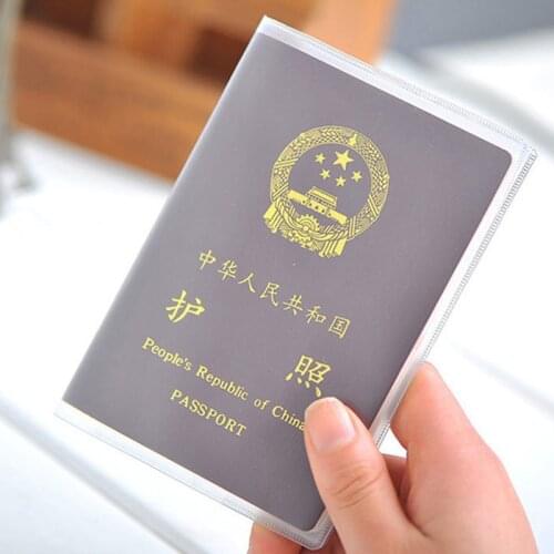Women ID Business Credit Card Holder Bag Pouch Travel Dirt Protection Passport Cover Wallet PVC Transparent Passport Holder