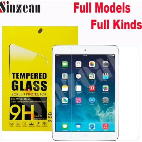 Sinzean 10pcs 0.3mm For IPAD Pro 12.9/9.7/10.5/2/3/4/5/mini Ultra Clear Tempered glass screen protector with retail package