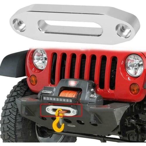 125mm 4000LBS Universal Chrome Billet Aluminum Hawse Fairlead Synthetic Mount Winch Rope 15000Lbs for SUV ATV UTV